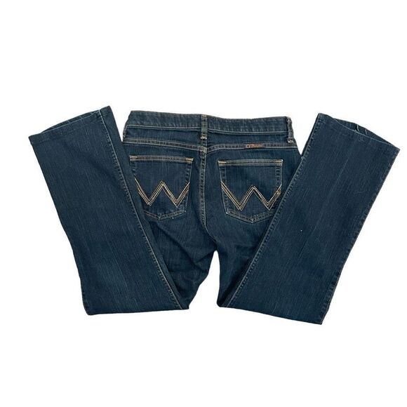 Wrangler Women's Denim Jeans Q Baby No Gap Waistband Dark Wash Size10 HEMMED - Picture 5 of 11